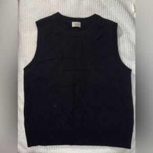 Aritzia Wilfred Wool Cashmere Sweater Vest - Black - Size M